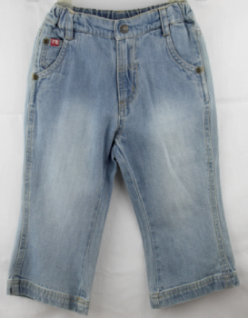 Feetje Basic -Jeans mit  verstellbarem Gummizugbund, Used Optik,  aus 100% Baumwolle  ( Größe: 74, 86 )
